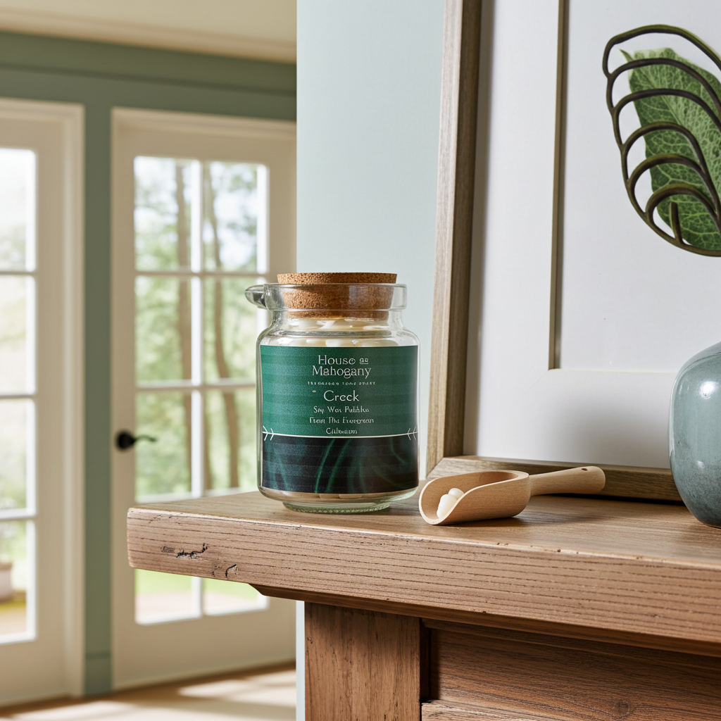 Creek:The Evergreen Collection Wax Pebbles – Green Citrusy Botanical Soy Wax Melts Natural Home Fragrance