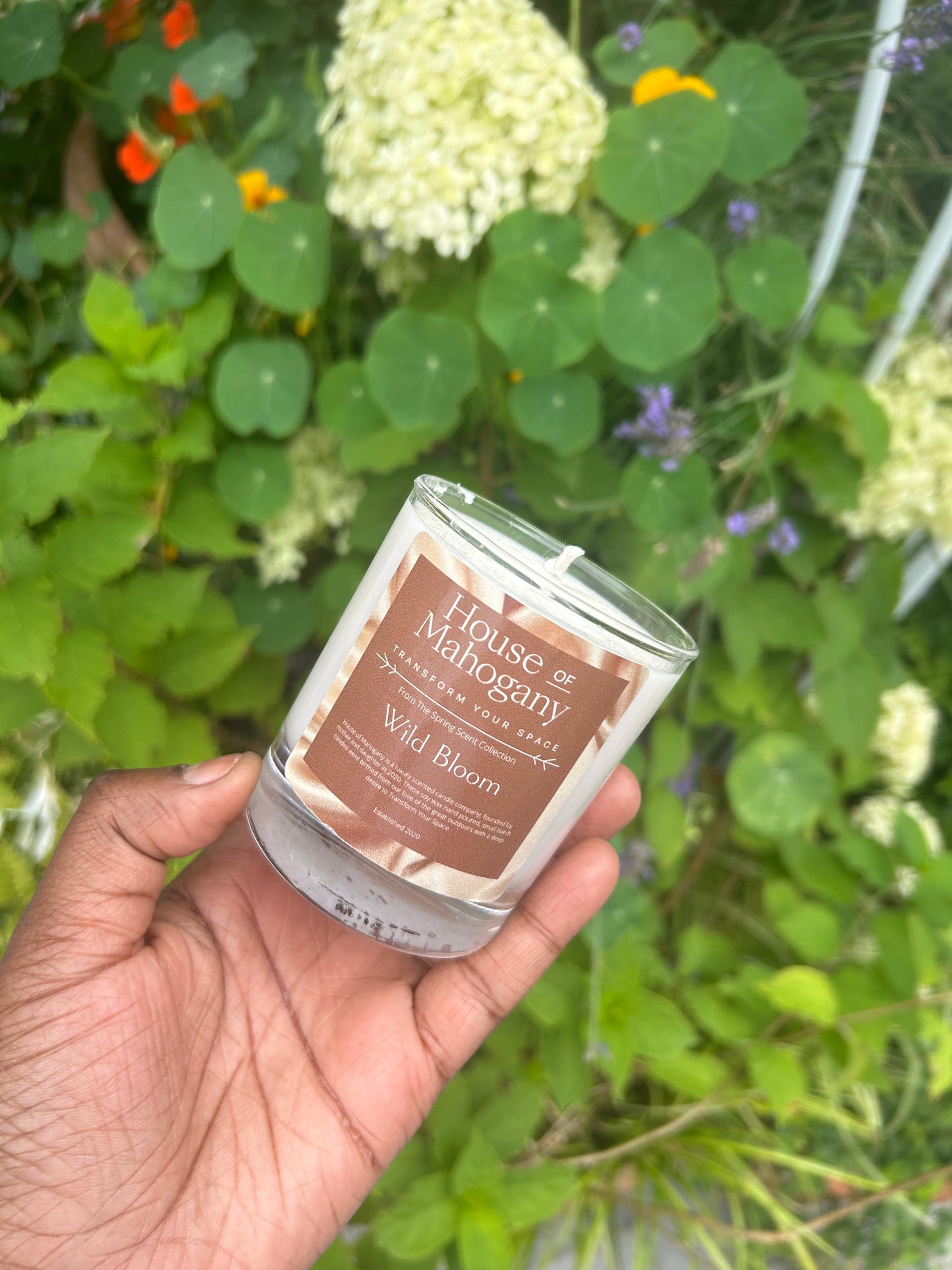 Wild Bloom Soy Wax Candle — Fresh Floral Natural Home Fragrance