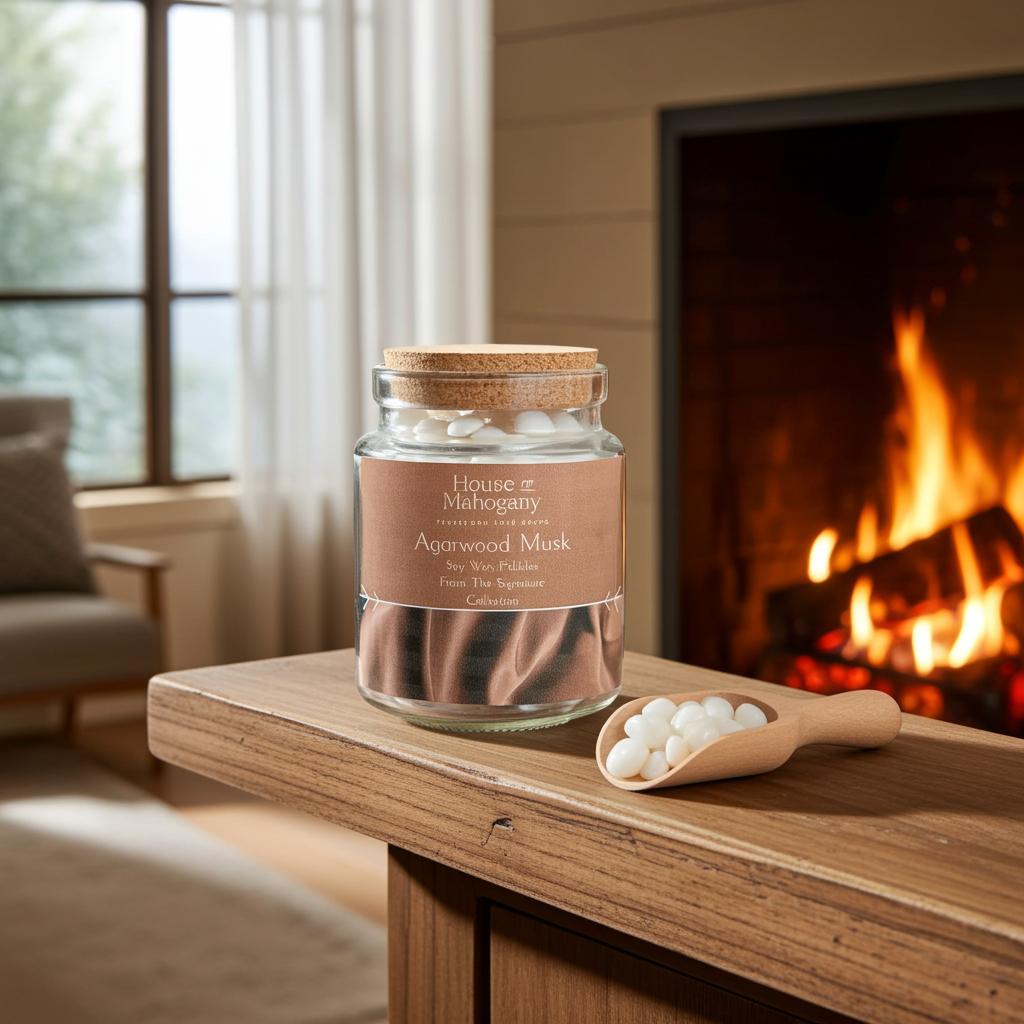Agarwood Musk Wax Pebbles – Luxury Soy Wax Melts Natural Home Fragrance