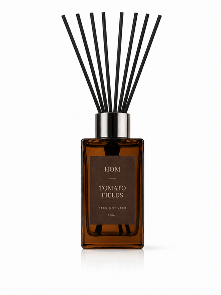 Tomato Fields Reed Diffuser - Leafy Green Bright Natural Home Fragrance