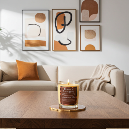 Cinnamon Mist Soy Wax Candle – Warm Spiced Natural Home Fragrance