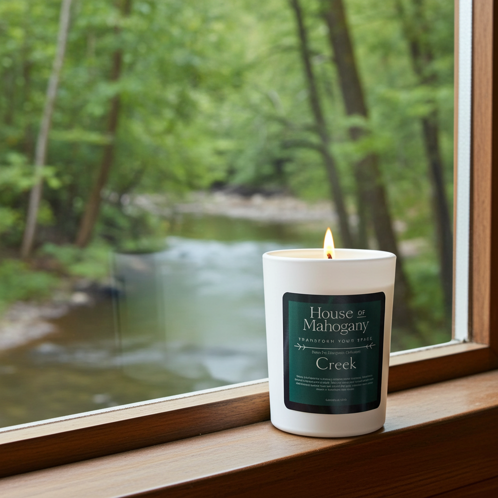 Creek Soy Wax Candle : The Evergreen Collection – Fresh Green Citrusy Natural Home Fragrance