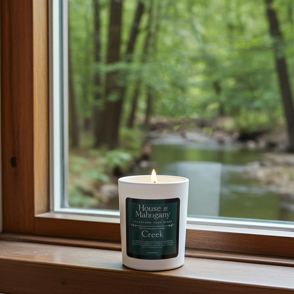 Creek Soy Wax Candle : The Evergreen Collection – Fresh Green Citrusy Natural Home Fragrance
