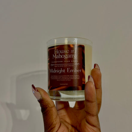 Midnight Ember Soy Wax Candle – Rich Warm Natural Home Fragrance
