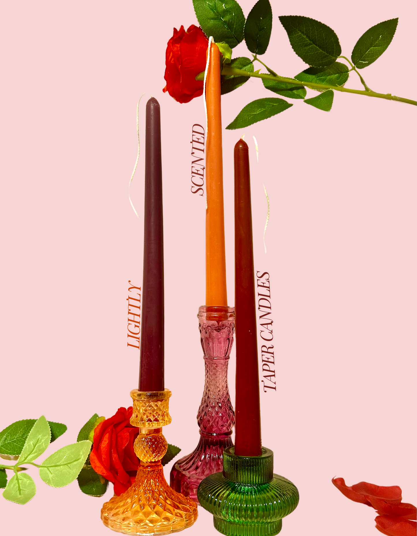 Valentine's Taper Candles (Pack of 4)