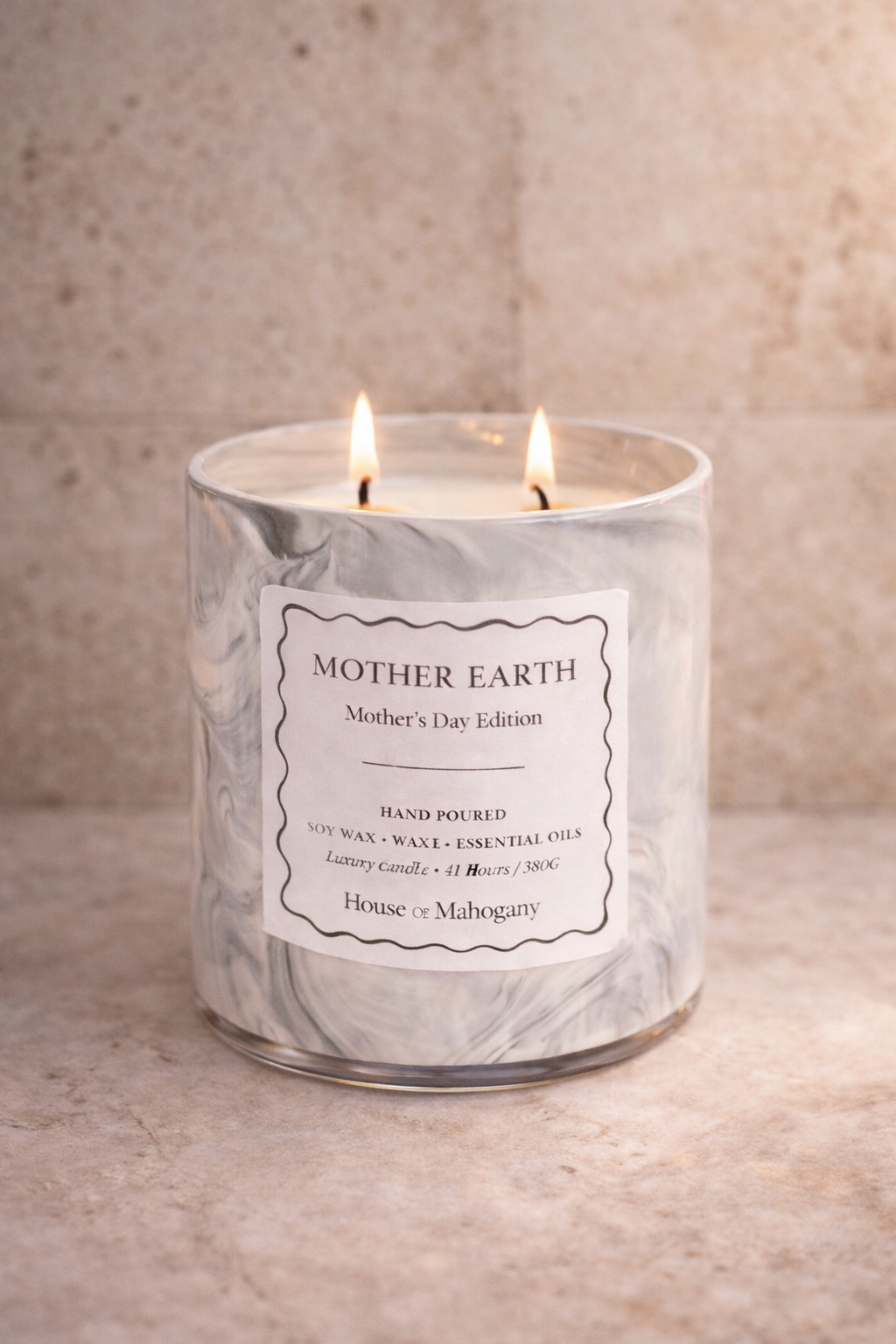 Mother Earth Soy Wax Double Wick Candle - Mother's Day Edition
