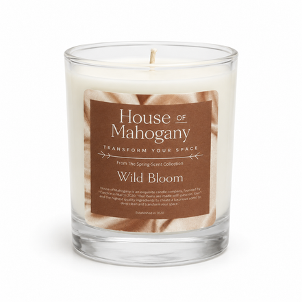 Wild Bloom Soy Wax Candle — Fresh Floral Natural Home Fragrance