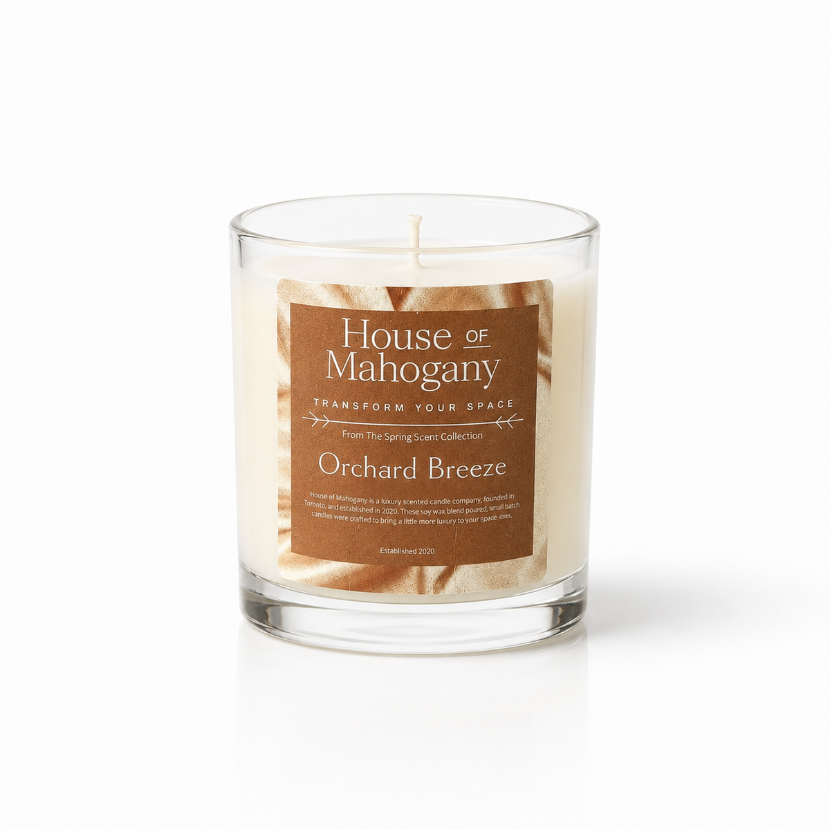 Orchard Breeze Soy Wax Candle — Fresh Citrus Natural Home Fragrance
