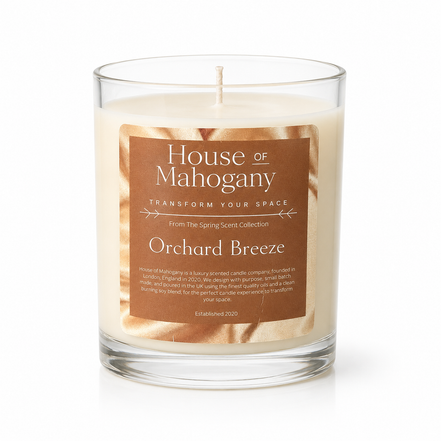 Orchard Breeze Soy Wax Candle — Fresh Citrus Natural Home Fragrance