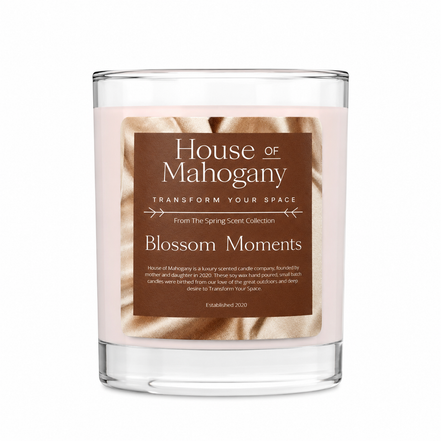 Blossom Moments Soy Wax Candle – Soft Fruity Floral Natural Home Fragrance