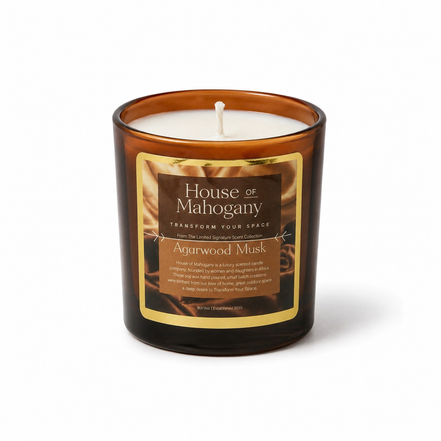 Agarwood Musk – Luxury Soy Wax Candle with Natural Fragrance Oils
