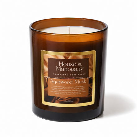 Agarwood Musk – Luxury Soy Wax Candle with Natural Fragrance Oils