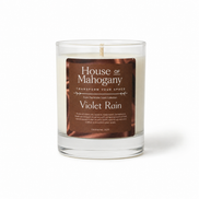 Violet Rain Soy Wax Candle – Soft Gothic Floral Fresh Natural Home Fragrance