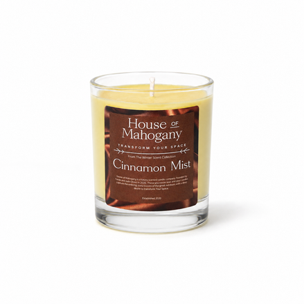 Cinnamon Mist Soy Wax Candle – Warm Spiced Natural Home Fragrance