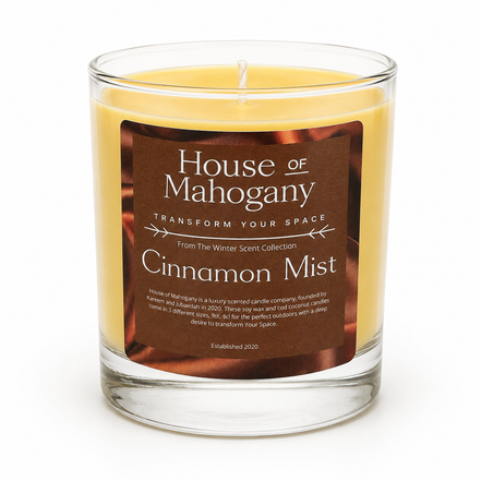 Cinnamon Mist Soy Wax Candle – Warm Spiced Natural Home Fragrance