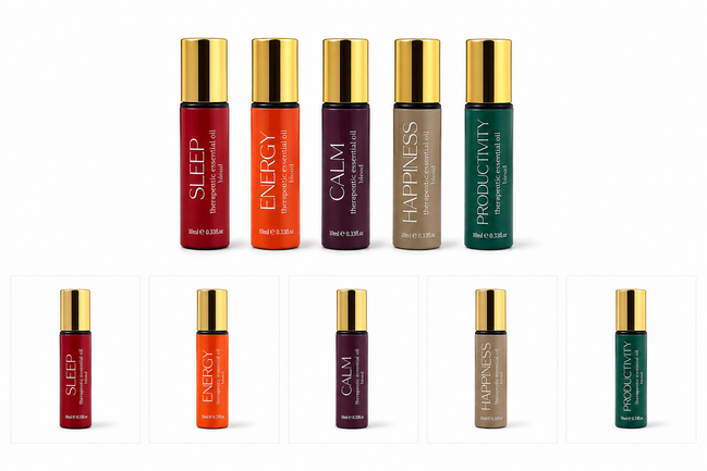 Aroma Rollers – Natural Essential Oil Blends for Calm, Focus & Wellbeing