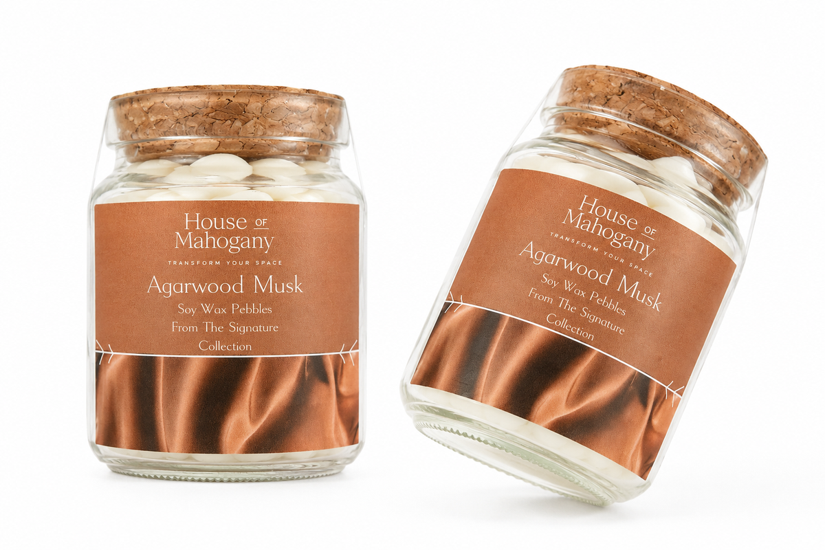 Agarwood Musk Wax Pebbles – Luxury Soy Wax Melts Natural Home Fragrance