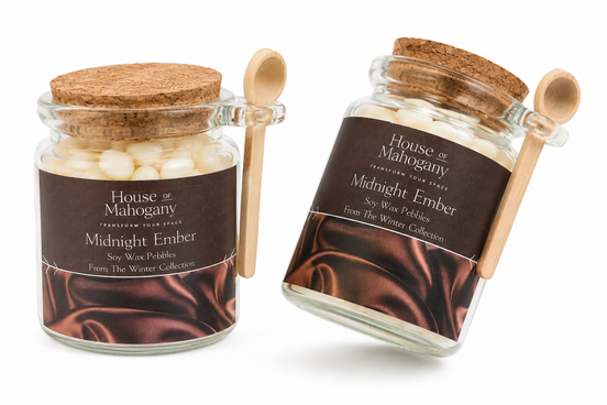 Midnight Ember Wax Pebbles – Rich Warm Soy Wax Melts Luxury Home Fragrance