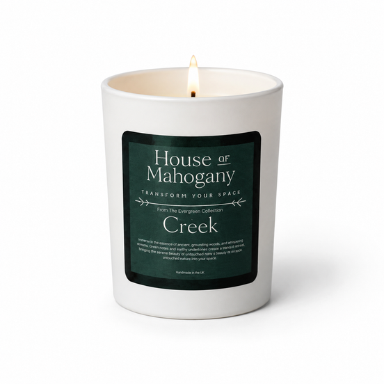 Creek Soy Wax Candle : The Evergreen Collection – Fresh Green Citrusy Natural Home Fragrance