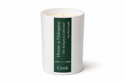 Creek Soy Wax Candle : The Evergreen Collection – Fresh Green Citrusy Natural Home Fragrance