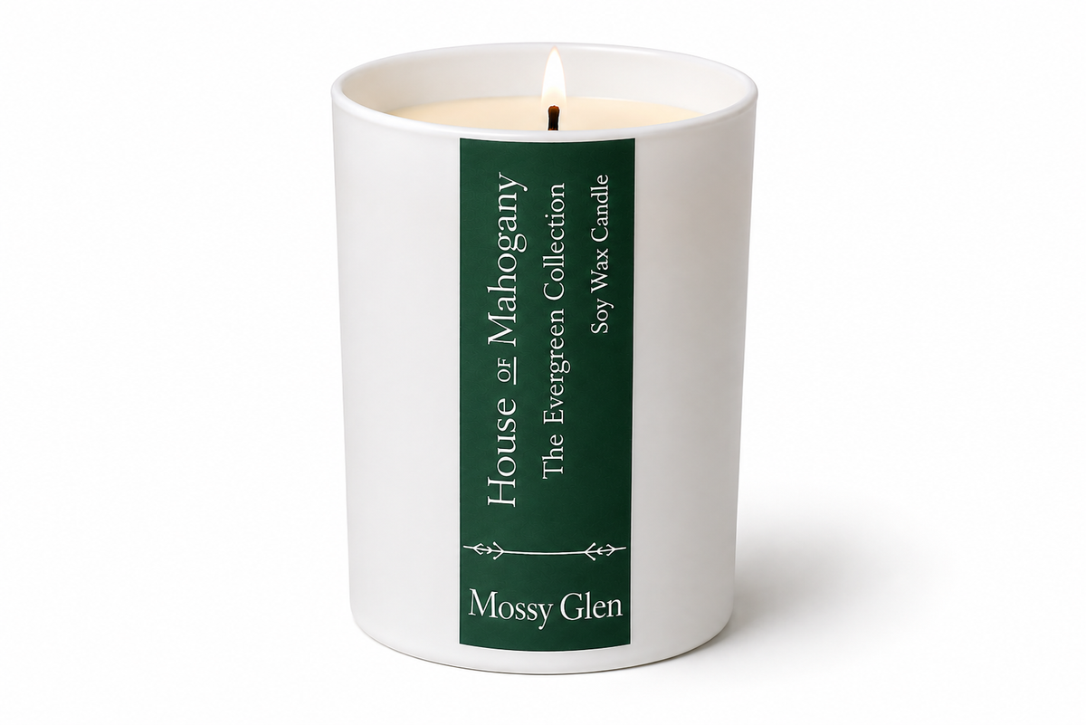 Mossy Glen Soy Wax Candle : The Evergreen Collection — Earthy Natural Home Fragrance with Botanical oils