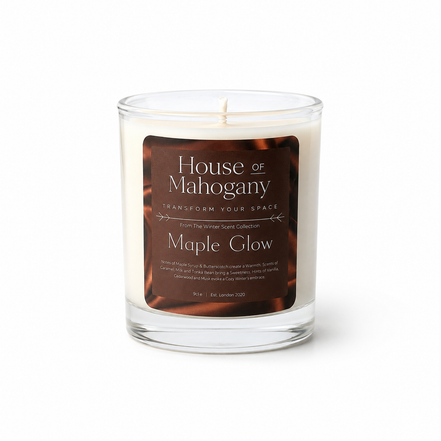 Maple Glow Soy Wax Candle —Warm Maple, Orange & Vanilla Home Fragrance