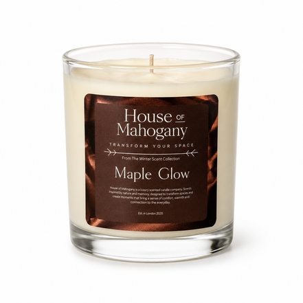 Maple Glow Soy Wax Candle —Warm Maple, Orange & Vanilla Home Fragrance