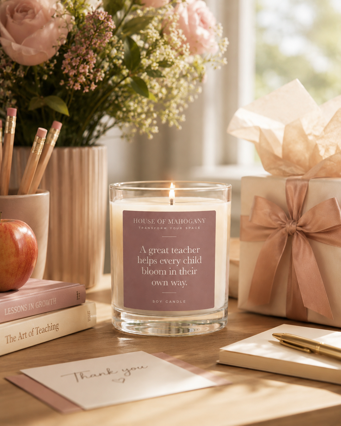 Teacher Thank You Candle