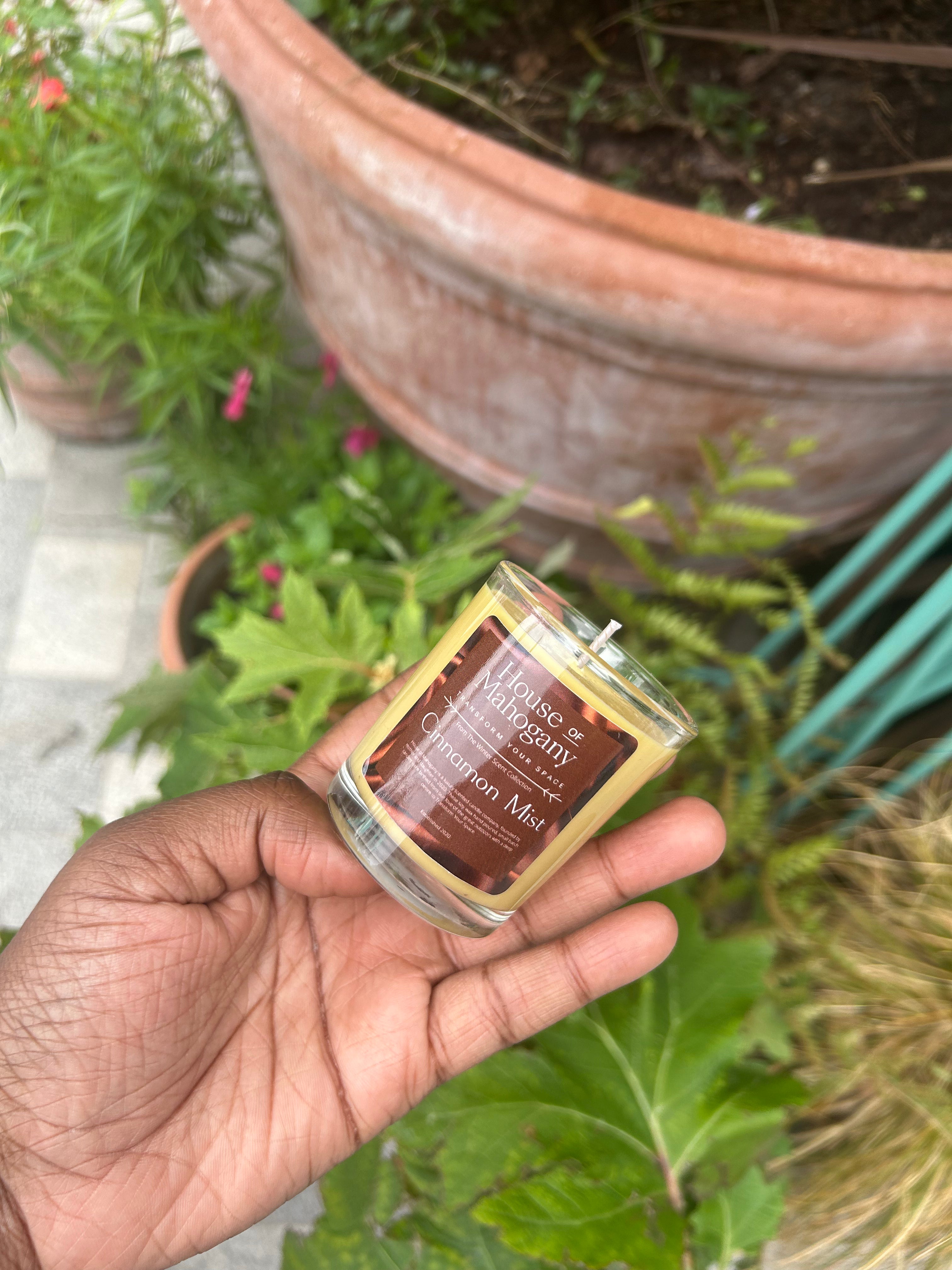 Cinnamon Mist Soy Wax Candle – Warm Spiced Natural Home Fragrance