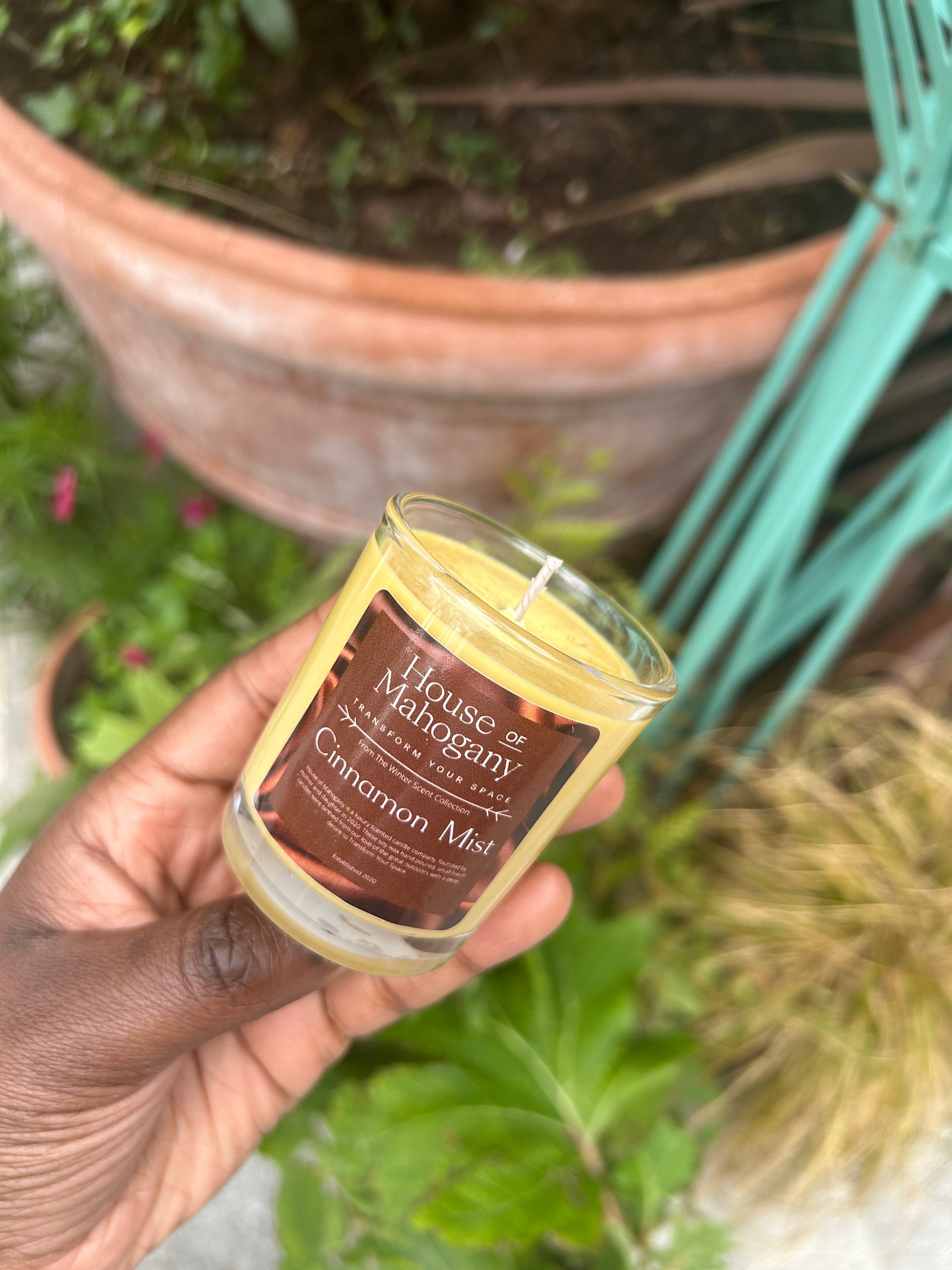 Cinnamon Mist Soy Wax Candle – Warm Spiced Natural Home Fragrance