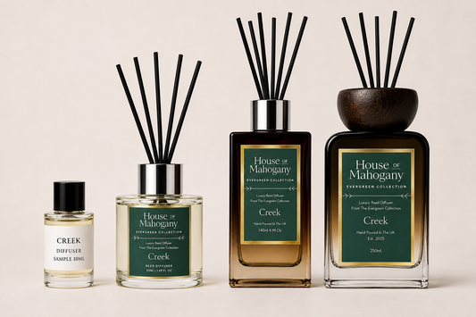 Creek Reed Diffuser: The Evergreen Collection – Fresh Green Citrusy Natural Home Fragrance