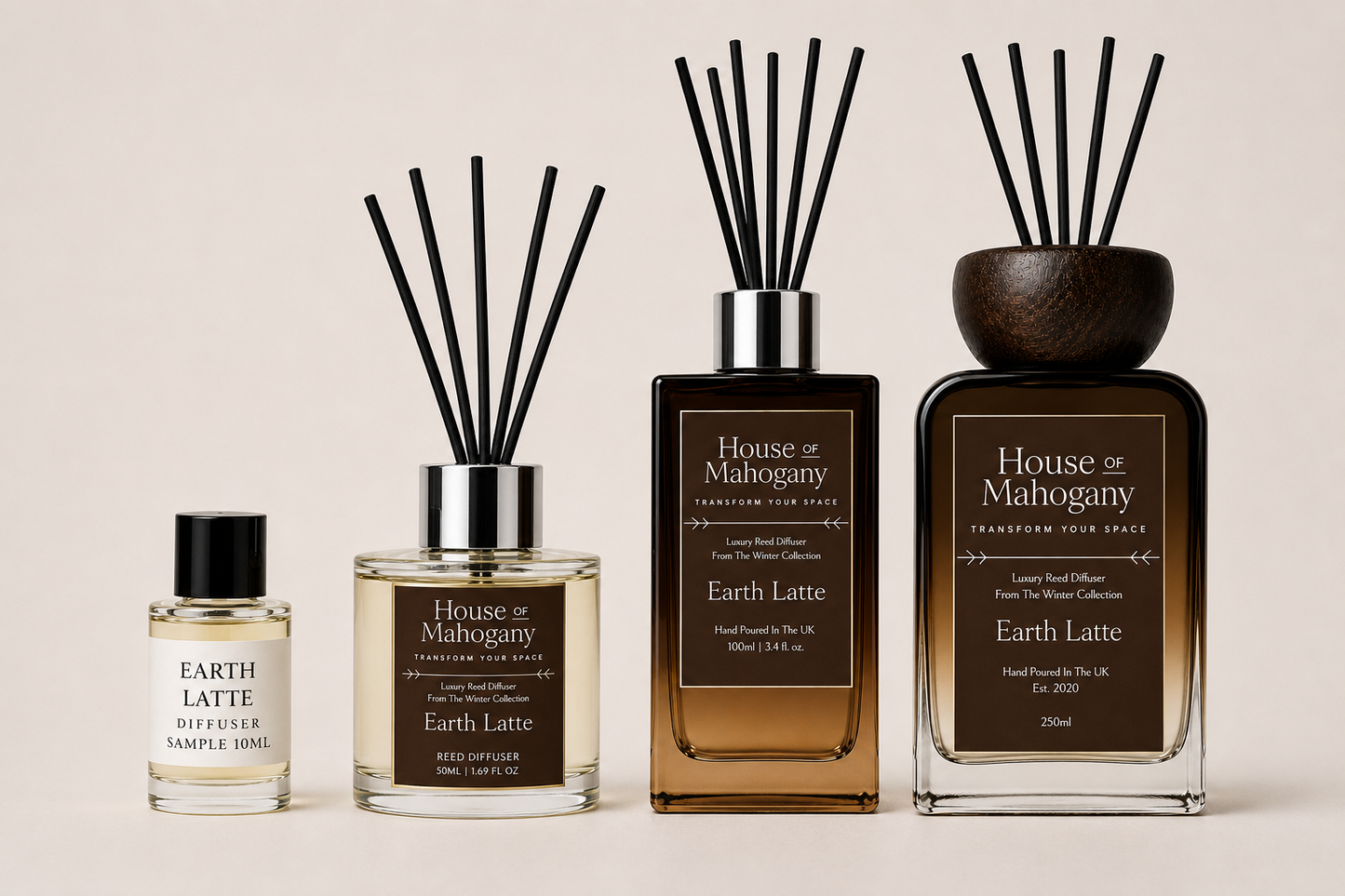 Earth Latte Reed Diffuser – Warm Creamy Natural Home Fragrance