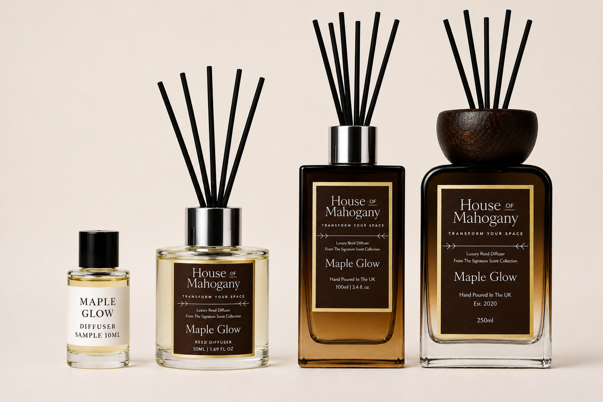 Maple Glow Reed Diffuser — Warm Maple, Orange & Vanilla Natural Home Fragrance