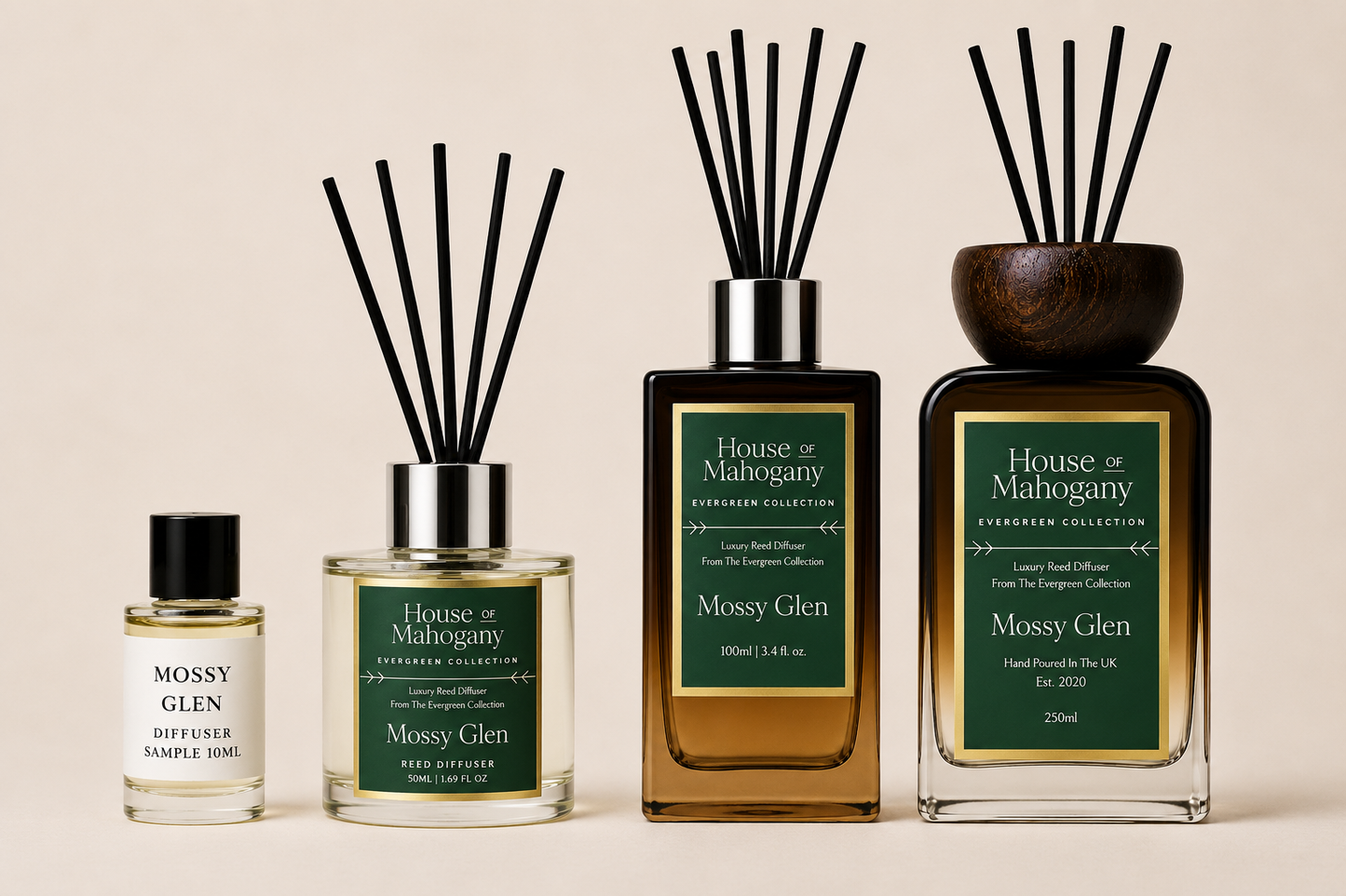 Mossy Glen Reed Diffuser: The Evergreen Collection — Earthy Natural Home Fragrance with Botanical oils