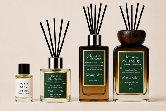 Mossy Glen Reed Diffuser: The Evergreen Collection — Earthy Natural Home Fragrance with Botanical oils