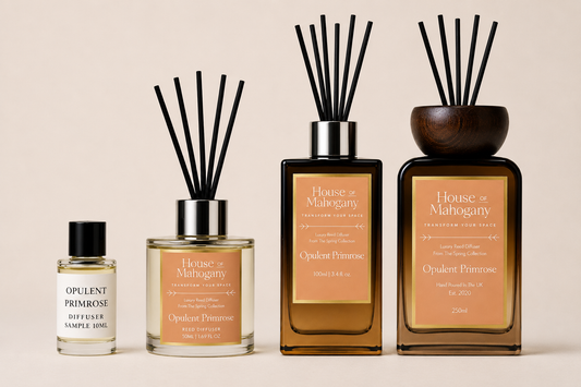 Opulent Primrose Diffuser — Luxury Floral Natural Home Fragrance