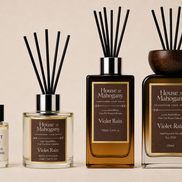 Violet Rain Reed Diffuser – Soft Gothic Floral Fresh Natural Home Fragrance