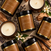 Hurst Forest Soy Wax Amber Jar Candle - Woodland Natural Home Fragrance