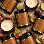Beyond The Hills Soy Wax Amber Jar Candle - Fresh Botanical Natural Home Fragrance