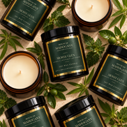 Mossy Glen Soy Wax Amber Jar Candle - Earthy Natural Home Fragrance with Botanical Oils