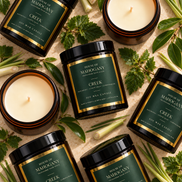 Creek Soy Wax Amber Jar Candle - Fresh Green Citrusy Natural Home Fragrance