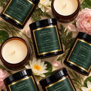 Lawn Soy Wax Amber Jar Candle - Crisp Green Natural Home Fragrance