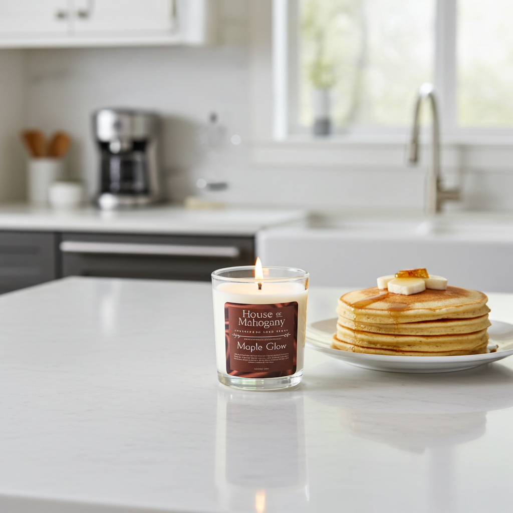 Maple Glow Soy Wax Candle —Warm Maple, Orange & Vanilla Home Fragrance