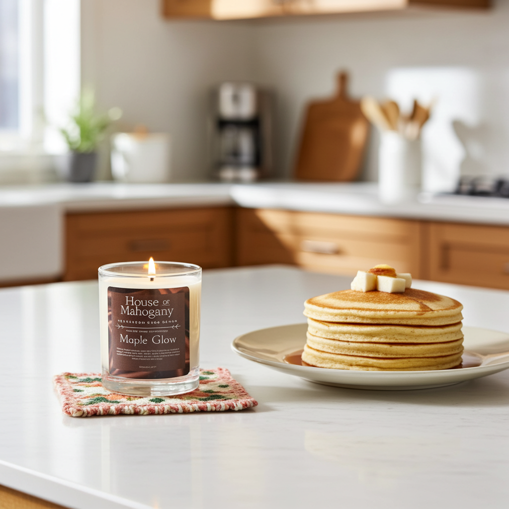 Maple Glow Soy Wax Candle —Warm Maple, Orange & Vanilla Home Fragrance