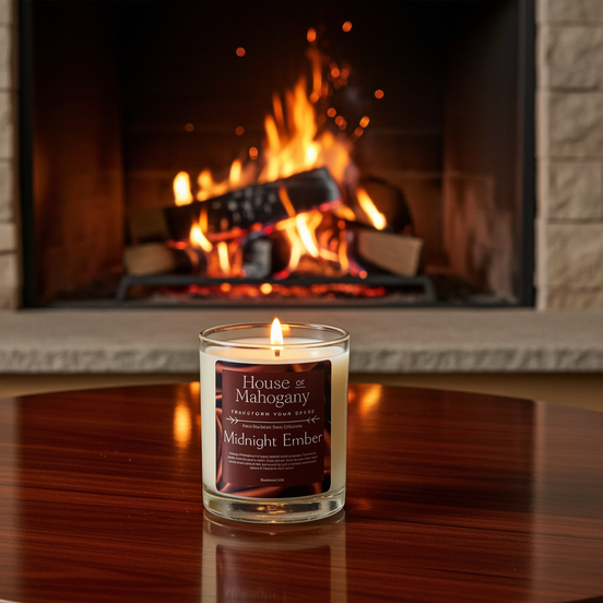Midnight Ember Soy Wax Candle – Rich Warm Natural Home Fragrance