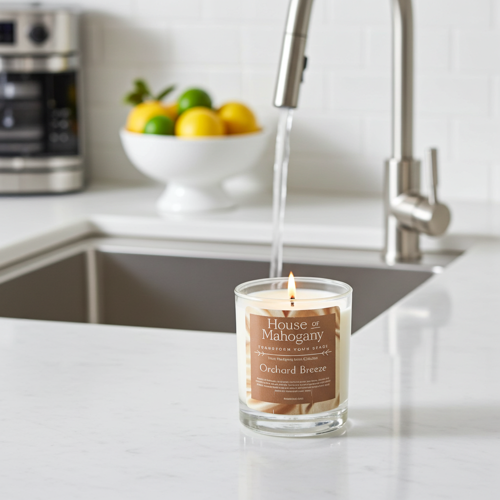 Orchard Breeze Soy Wax Candle — Fresh Citrus Natural Home Fragrance