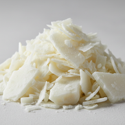 a mass of largely flaked soy wax 