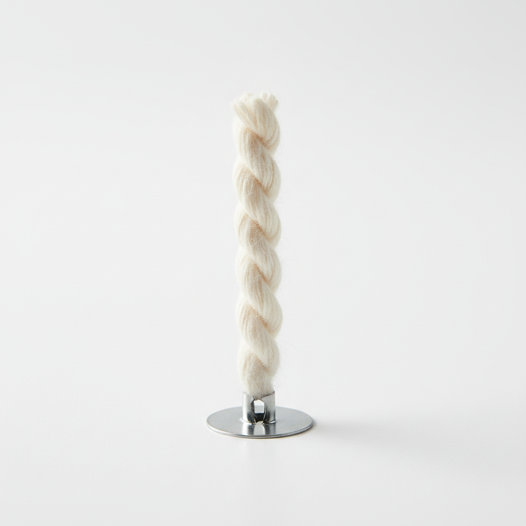 Eco cotton wick with metal base